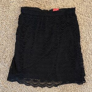 Ella Black Pencil Mini Skirt with Slit